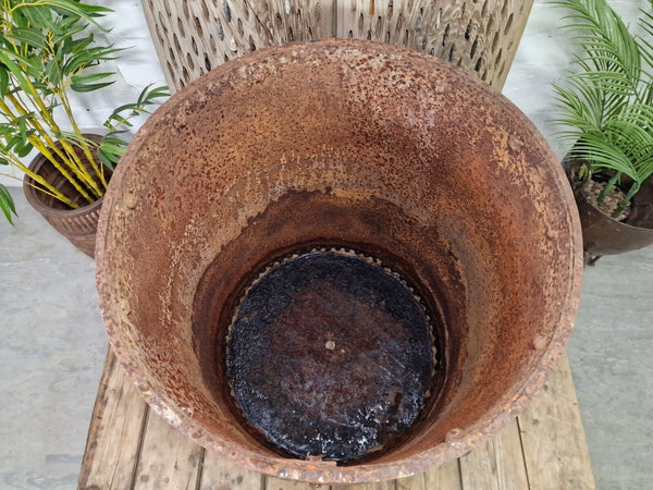 Large French Heavy Duty Industrial Factory Foundry Pot Olive Tree Garden Planter