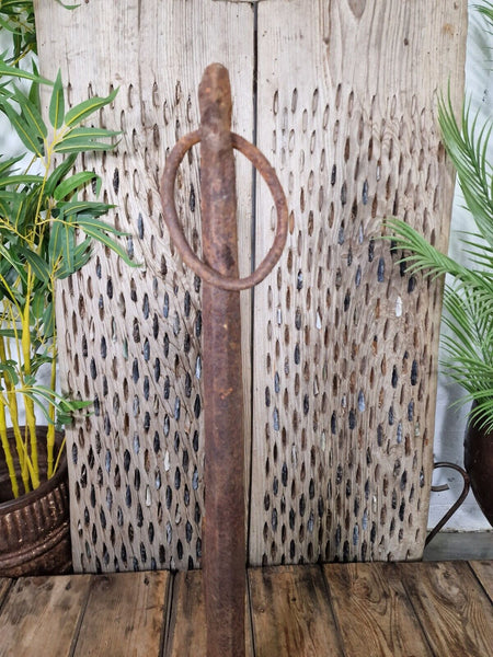 Large Heavy Duty French Vintage Antique Metal Iron Ships Boat Anchor Garden Deco