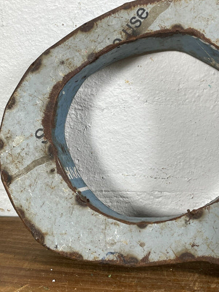 Letter Q Vintage Reclaimed Tin Metal Oil Drum Letters