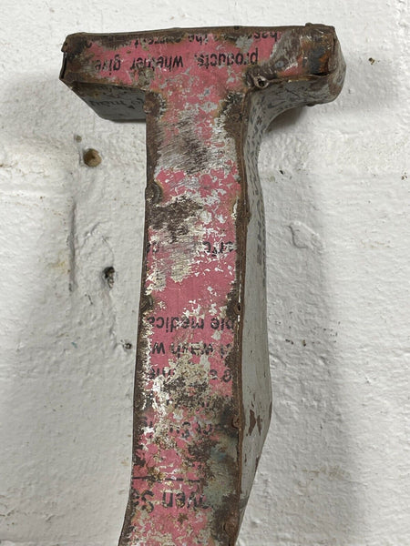 Letter U Vintage Reclaimed Tin Metal Oil Drum Letters