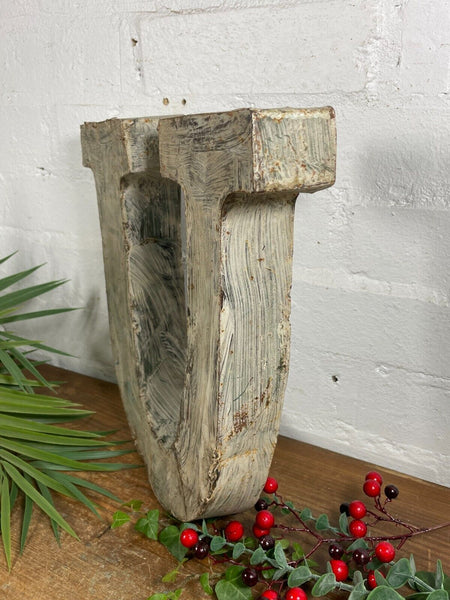 Letter U Vintage Reclaimed Tin Metal Oil Drum Letters