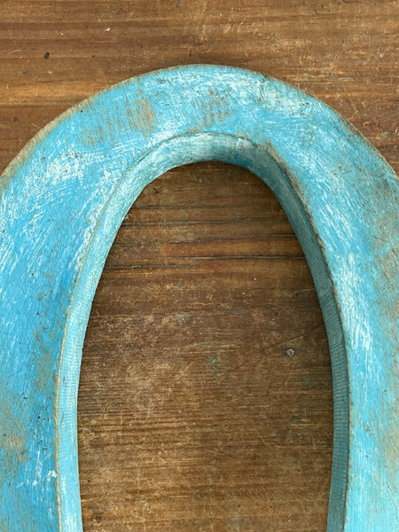 Letter Q Vintage Reclaimed Blue Wooden Wall Letters