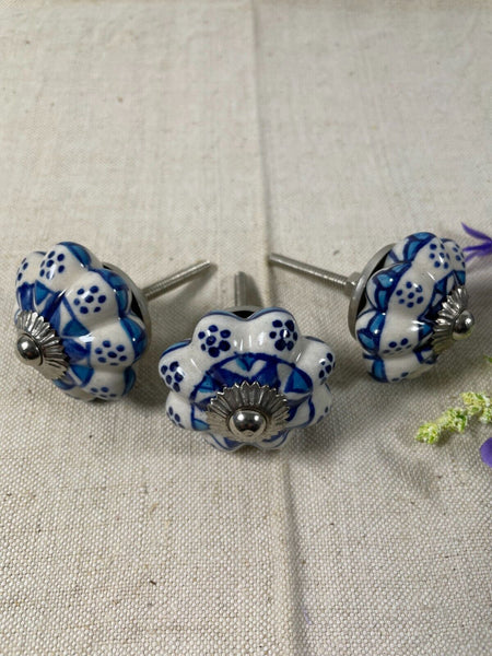 Vintage Ceramic Floral Kitchen Bathroom Bedroom Cupboard Drawer Door Knob Handle