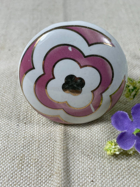 Vintage Ceramic Floral Kitchen Bathroom Bedroom Cupboard Drawer Door Knob Handle