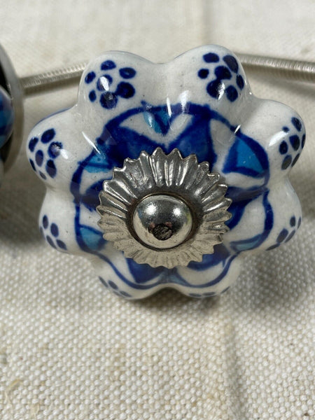 Vintage Ceramic Floral Kitchen Bathroom Bedroom Cupboard Drawer Door Knob Handle
