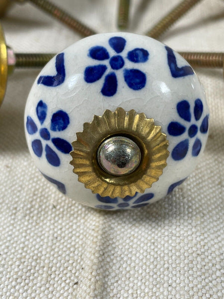 Vintage Ceramic Floral Kitchen Bathroom Bedroom Cupboard Drawer Door Knob Handle