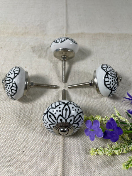 Vintage Ceramic Floral Kitchen Bathroom Bedroom Cupboard Drawer Door Knob Handle