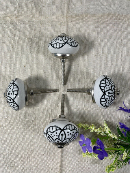 Vintage Ceramic Floral Kitchen Bathroom Bedroom Cupboard Drawer Door Knob Handle