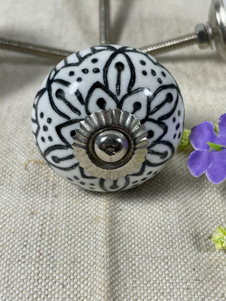 Vintage Ceramic Floral Kitchen Bathroom Bedroom Cupboard Drawer Door Knob Handle