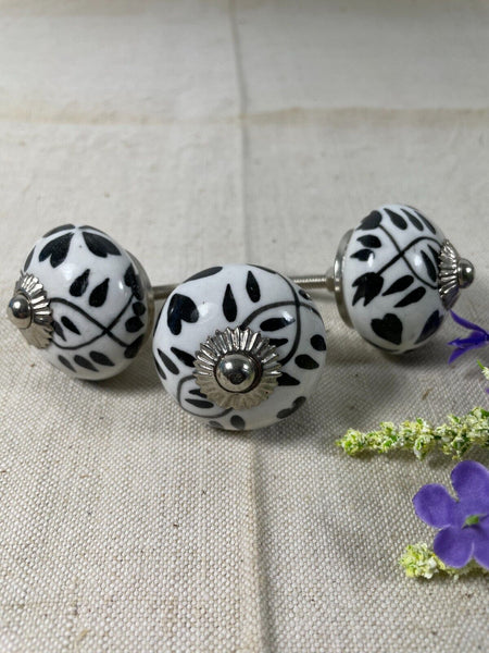 Vintage Ceramic Floral Kitchen Bathroom Bedroom Cupboard Drawer Door Knob Handle