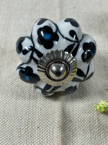 Vintage Ceramic Floral Kitchen Bathroom Bedroom Cupboard Drawer Door Knob Handle