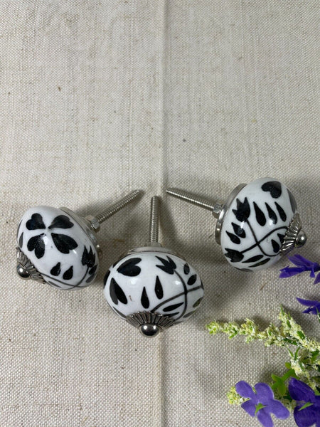 Vintage Ceramic Floral Kitchen Bathroom Bedroom Cupboard Drawer Door Knob Handle