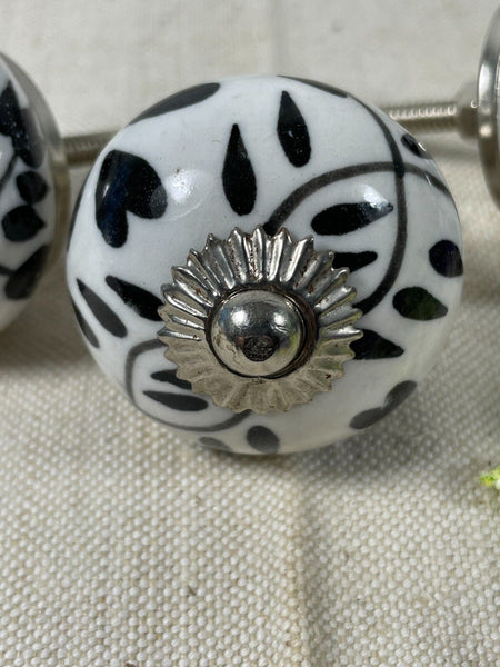 Vintage Ceramic Floral Kitchen Bathroom Bedroom Cupboard Drawer Door Knob Handle