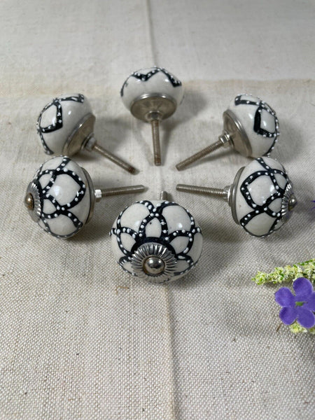 Vintage Ceramic Floral Kitchen Bathroom Bedroom Cupboard Drawer Door Knob Handle