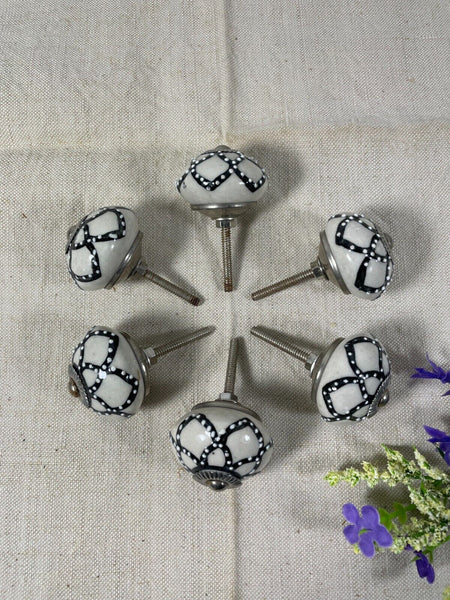 Vintage Ceramic Floral Kitchen Bathroom Bedroom Cupboard Drawer Door Knob Handle
