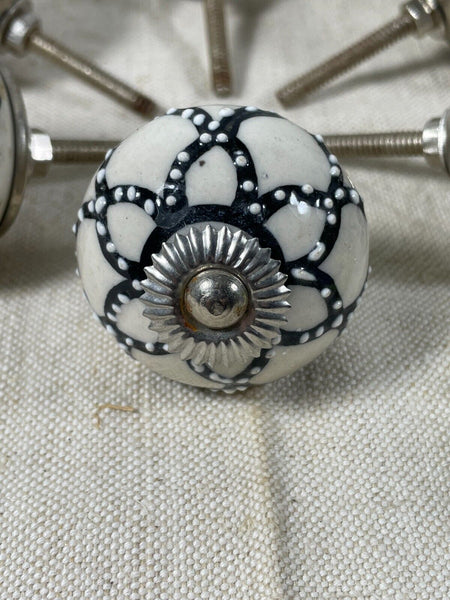 Vintage Ceramic Floral Kitchen Bathroom Bedroom Cupboard Drawer Door Knob Handle