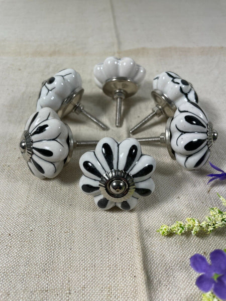 Vintage Ceramic Floral Kitchen Bathroom Bedroom Cupboard Drawer Door Knob Handle