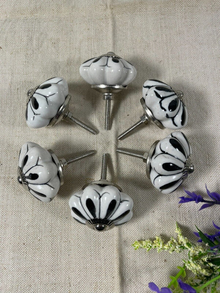 Vintage Ceramic Floral Kitchen Bathroom Bedroom Cupboard Drawer Door Knob Handle