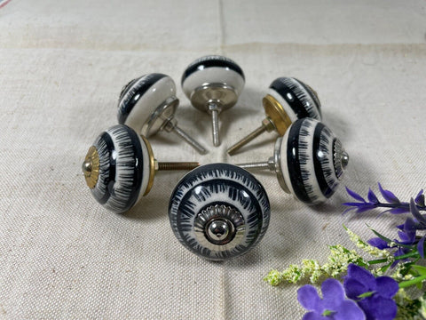 Vintage Ceramic Floral Kitchen Bathroom Bedroom Cupboard Drawer Door Knob Handle