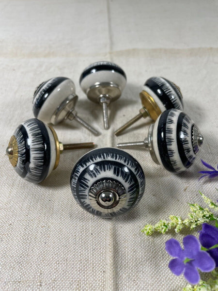 Vintage Ceramic Floral Kitchen Bathroom Bedroom Cupboard Drawer Door Knob Handle