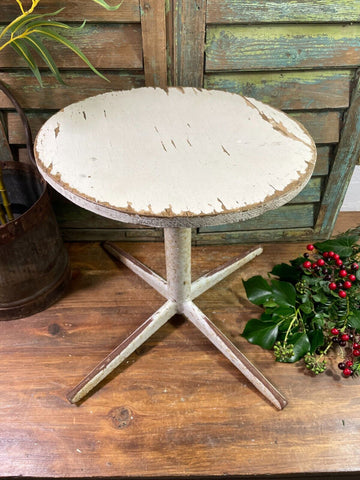 Vintage 1960 French Industrial Adjustable Medical Stool Seat Bar Café Restaurant