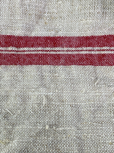 Large Vintage Antique French Hungarian Hemp Linen Table Cloth Upholstery Fabric