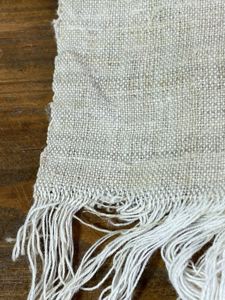 Large Vintage Antique French Hungarian Hemp Linen Table Cloth Upholstery Fabric