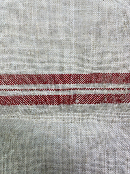 Large Vintage Antique French Hungarian Hemp Linen Table Cloth Upholstery Fabric