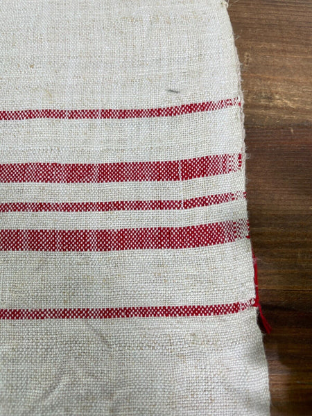 Large Vintage Antique French Hungarian Hemp Linen Table Cloth Upholstery Fabric