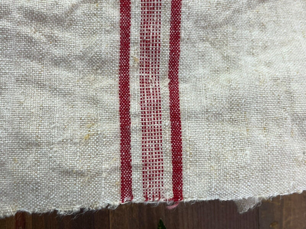 Large Vintage Antique French Hungarian Hemp Linen Table Cloth Upholstery Fabric