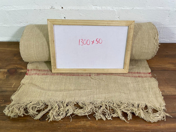 13m Roll Vintage French Hungarian Hemp Linen Table Cloth Upholstery Fabric