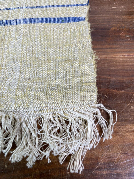 Large Vintage Antique French Hungarian Hemp Linen Table Cloth Upholstery Fabric