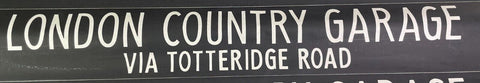 Vintage Original Buckinghamshire Bus Blind London County Garage  High Wycombe
