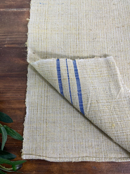 Large Vintage Antique French Hungarian Hemp Linen Table Cloth Upholstery Fabric