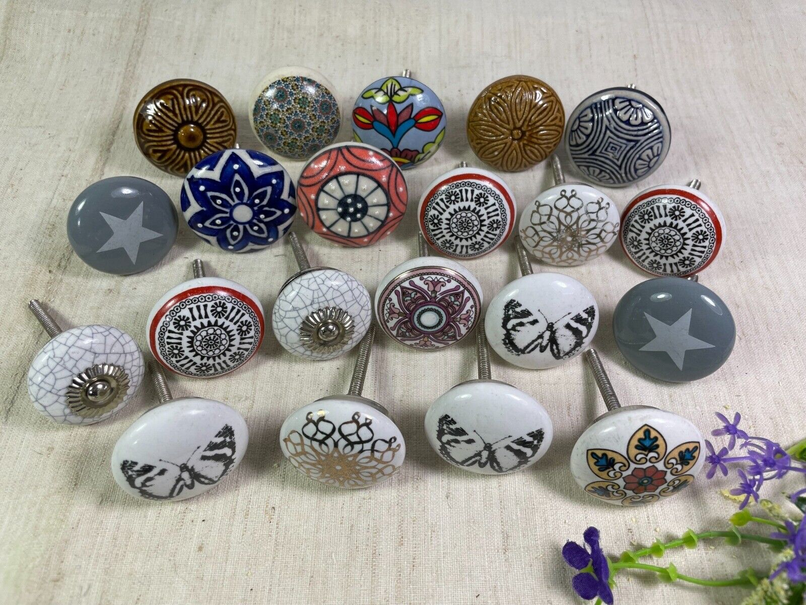 Assorted Ceramic Kitchen Bathroom Bedroom Cupboard Drawer Door Knob Handle