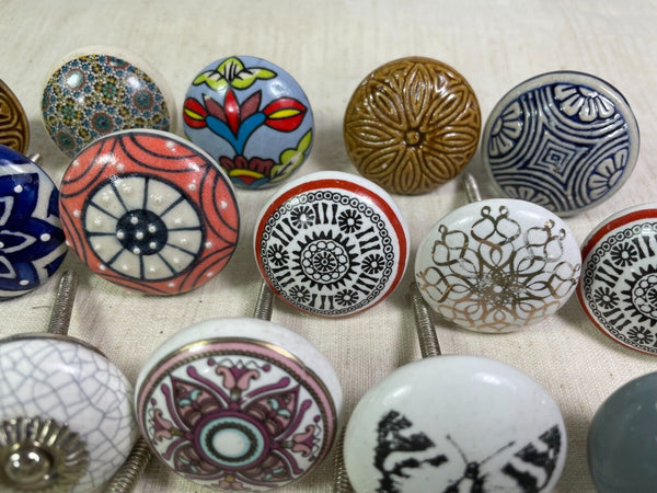 Assorted Ceramic Kitchen Bathroom Bedroom Cupboard Drawer Door Knob Handle