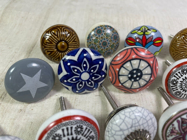 Assorted Ceramic Kitchen Bathroom Bedroom Cupboard Drawer Door Knob Handle
