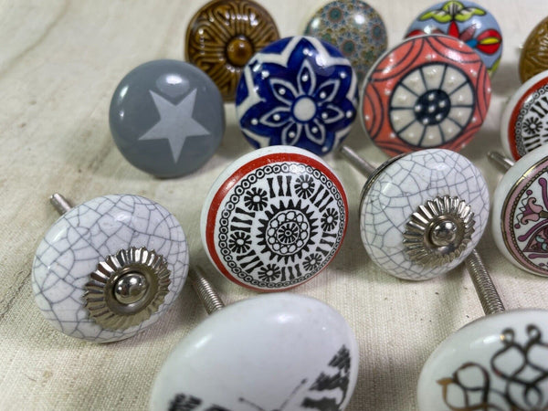 Assorted Ceramic Kitchen Bathroom Bedroom Cupboard Drawer Door Knob Handle