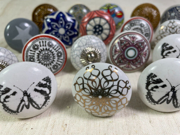 Assorted Ceramic Kitchen Bathroom Bedroom Cupboard Drawer Door Knob Handle
