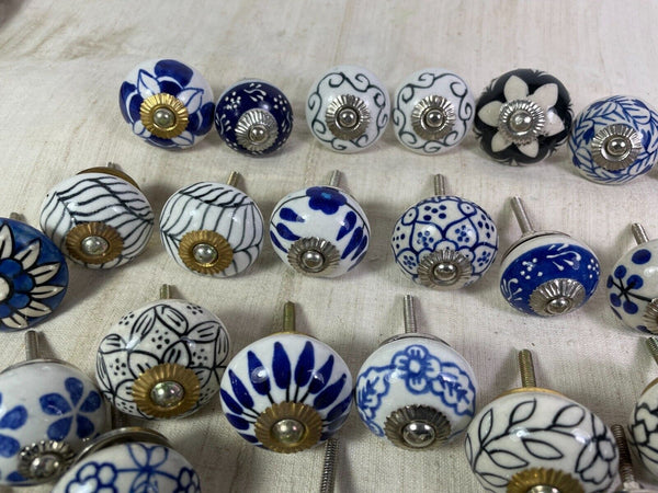 Joblot Vintage Ceramic Kitchen Bathroom Bedroom Cupboard Drawer Door Knob Handle