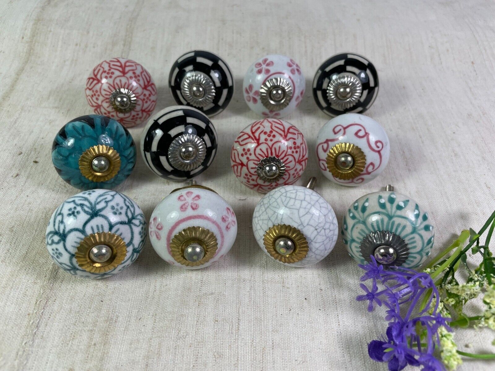Assorted  Ceramic Kitchen Bathroom Bedroom Cupboard Drawer Door Knob Handle