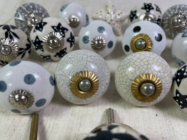 Stars/spots Ceramic Kitchen Bathroom Bedroom Cupboard Drawer Door Knob Handle