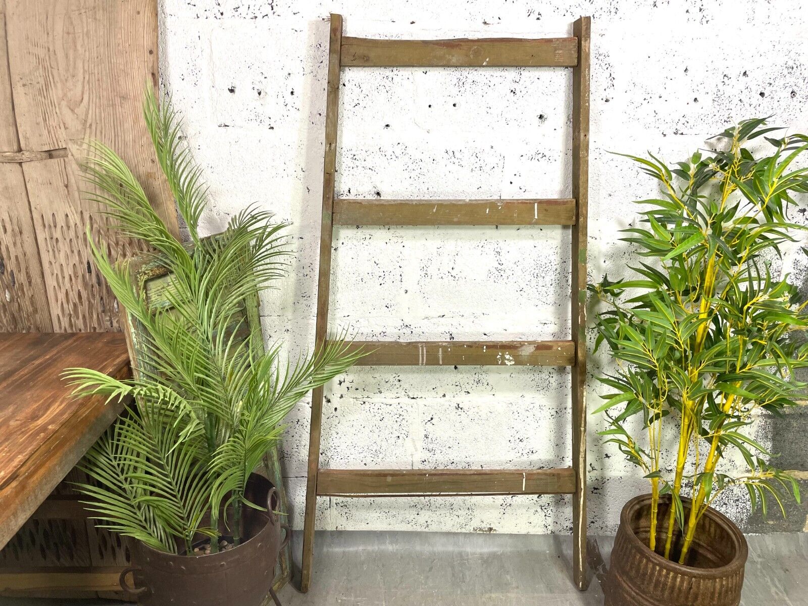 Vintage Rustic French Fruit Picking Decorators A Frame Ladder Ladders Decor