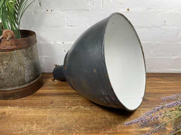 Vintage Industrial Enamel European Factory Ceiling Hanging Pendant Light Shade