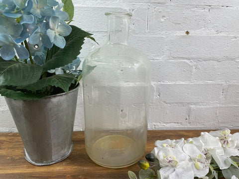 Large Antique Vintage Glass Apothecary Pharmacy Laboratory Chemist Shop Bottle