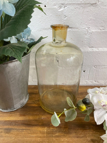 Large Antique Vintage Glass Apothecary Pharmacy Laboratory Chemist Shop Bottle