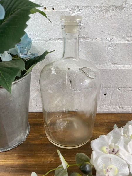 Large Antique Vintage Glass Apothecary Pharmacy Laboratory Chemist Shop Bottle