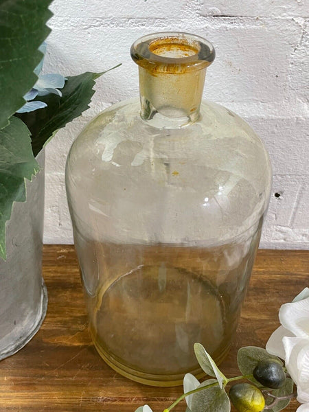 Large Antique Vintage Glass Apothecary Pharmacy Laboratory Chemist Shop Bottle