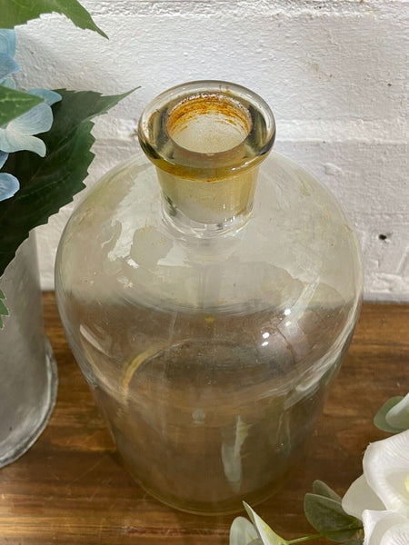 Large Antique Vintage Glass Apothecary Pharmacy Laboratory Chemist Shop Bottle