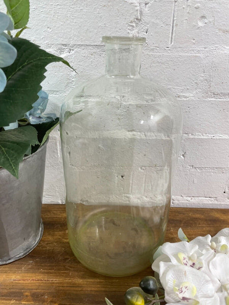 Large Antique Vintage Glass Apothecary Pharmacy Laboratory Chemist Shop Bottle